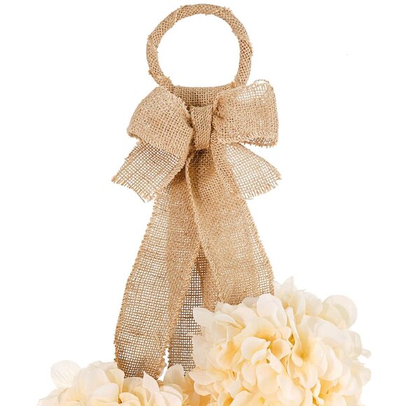 Hydrangea Flower Balls on Jute Ribbon (3) - Picture 6 of 6